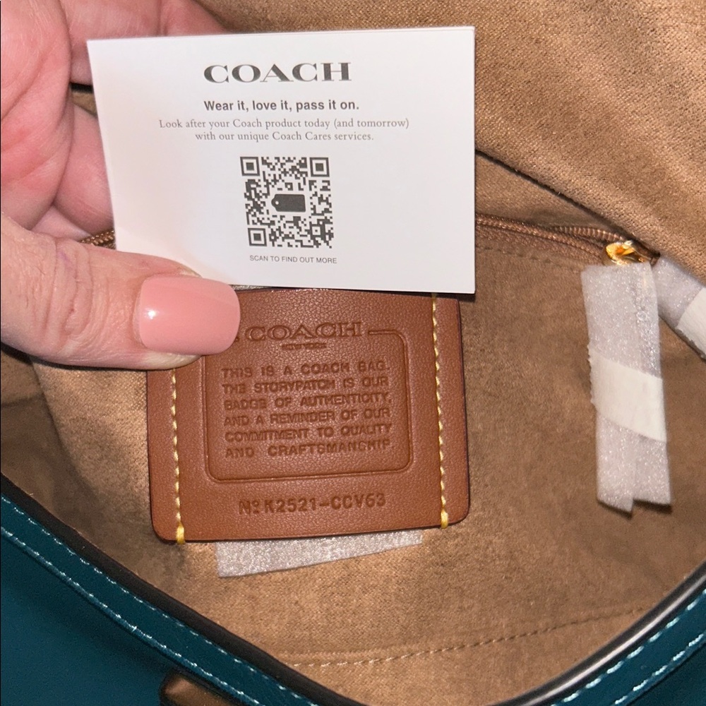 Coach Etta Small Flap Shoulder Bag, NWT! Two straps for shoulder and crossbody! - Picture 11 of 16